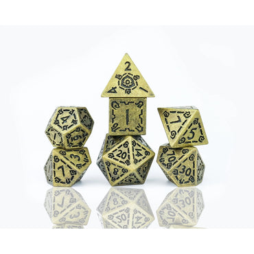 Sirius Dice - Illusory Metal - Gold Dice Set 7