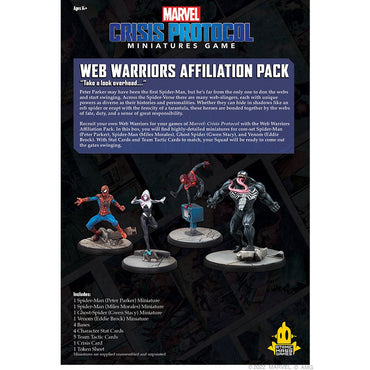 Marvel Crisis Protocol Web Warriors Affiliation Pack