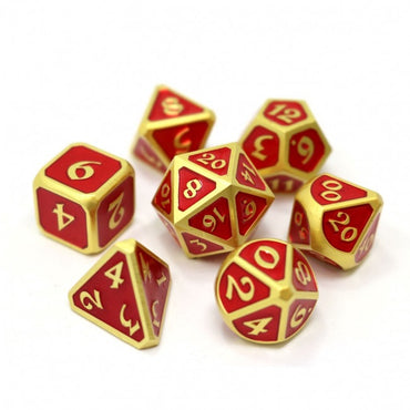 DHD 7 Piece RPG Set: Mythica Satin Gold Ruby