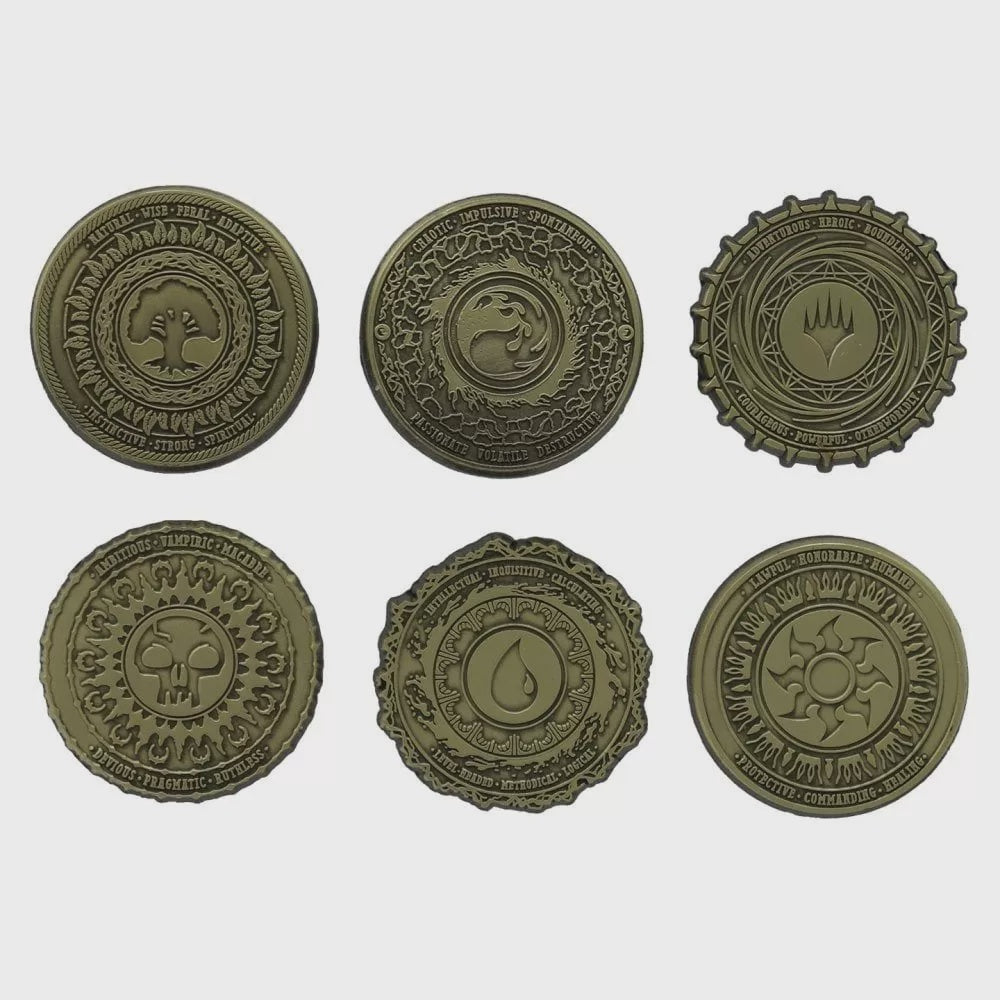 Magic the Gathering Set of 6 Limited Edition Mana Symbol Pin Badges