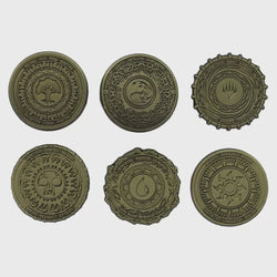 Magic the Gathering Set of 6 Limited Edition Mana Symbol Pin Badges