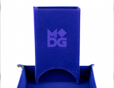 MDG Fold Up Velvet Dice Tower Blue