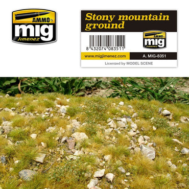 Ammo by MIG Dioramas - Grass Mats - Stony Mountain Ground