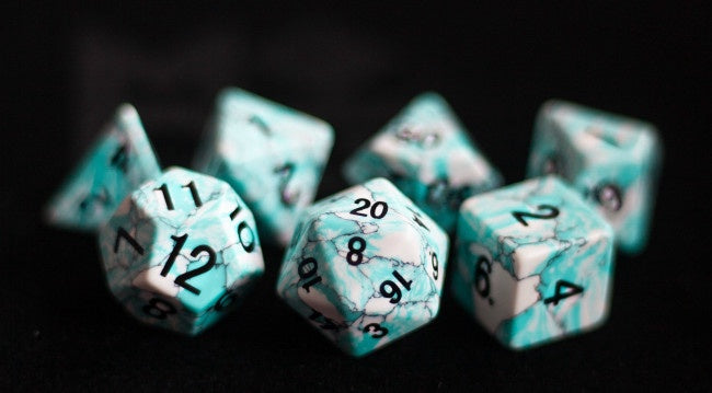 MDG 16mm Polyhedral Dice Set: Blue Turquoise