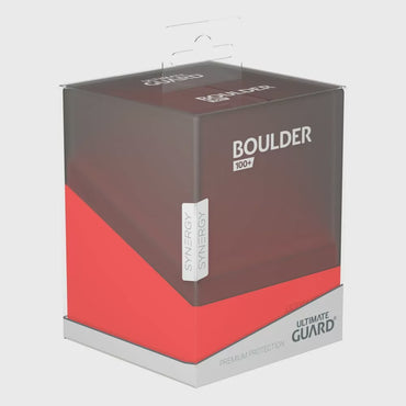 Ultimate Guard Synergy Boulder 100+ Black/Red Deck Box