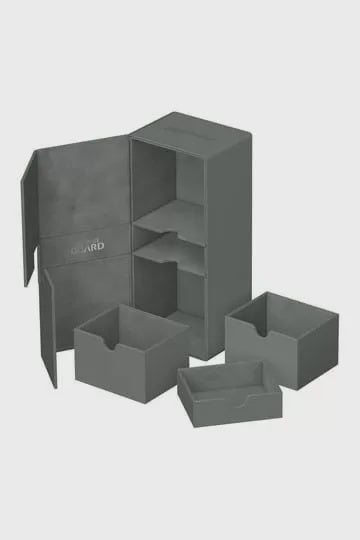 Ultimate Guard Twin Flip n Tray Deck Case 266+ Xenoskin Grey Deck Box