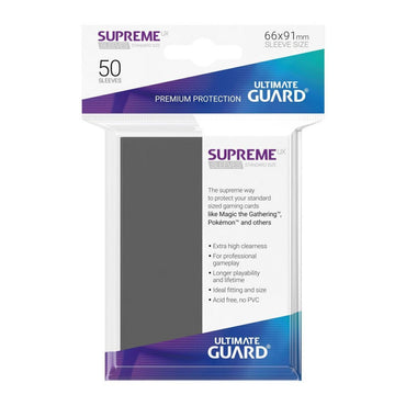 Ultimate Guard Supreme UX Sleeves Standard Size Dark Grey (50)
