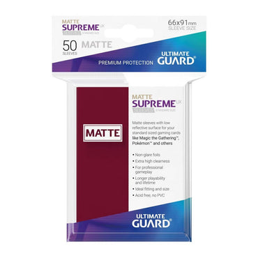 Ultimate Guard Supreme UX Sleeves Standard Size Matte Burgundy (50)