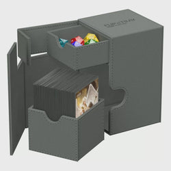 Ultimate Guard Flip n Tray 100+ XenoSkin Monocolor Grey Deck Box