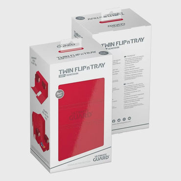 Ultimate Guard Twin Flip n Tray 200+ XenoSkin Monocolor Red Deck Box